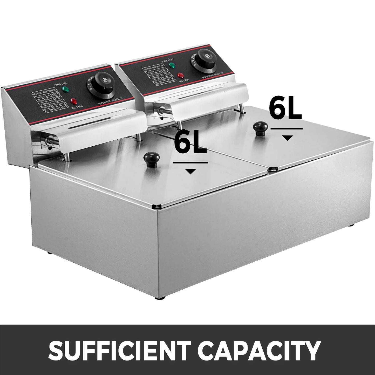 Friteuse professionnelle électrique 12L double cuve – Puissance et performance pour cuisine pro
