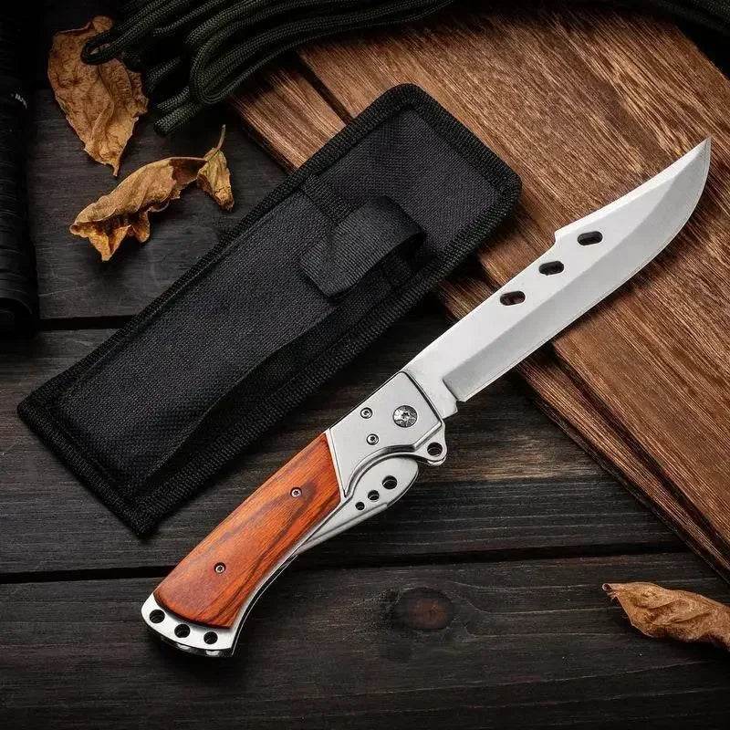 Couteau Pliant Multifonction Outdoor - Acier Inoxydable, Sécurité & Portable (22,5 cm) - Outil Camping, Randonnée, Survie - Ma Cuisine Boutique