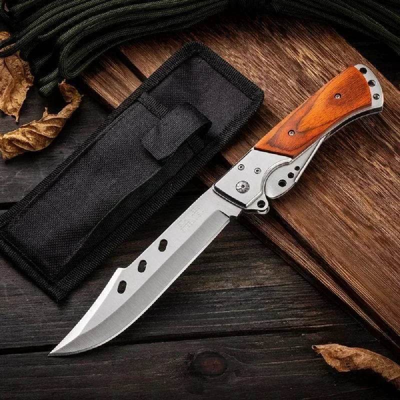 Couteau Pliant Multifonction Outdoor - Acier Inoxydable, Sécurité & Portable (22,5 cm) - Outil Camping, Randonnée, Survie - Ma Cuisine Boutique