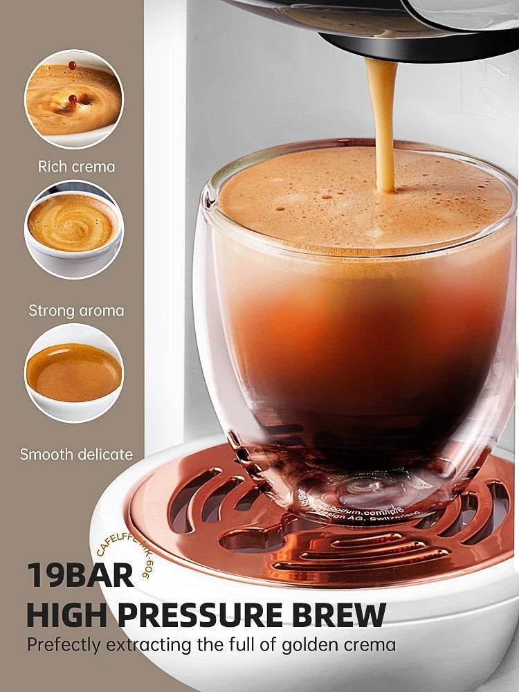 Cafetière multi-capsules 5 en 1 - Cafelffe Machine à Café Multi-Capsules 19 Bars - Ma Cuisine Boutique