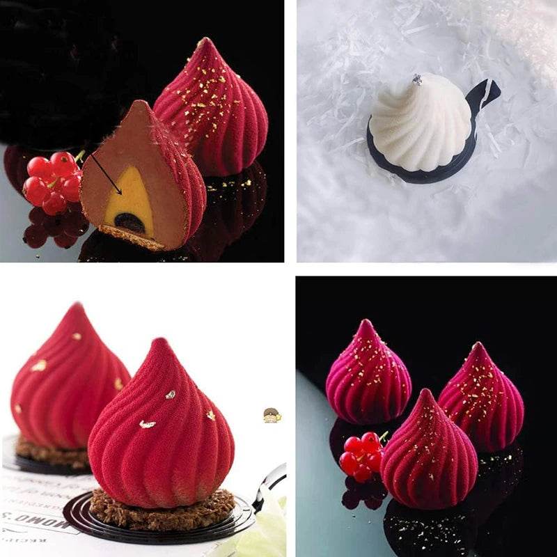 Moule à gâteau en silicone 3D – Design spirale pour desserts créatifs - Ma Cuisine Boutique