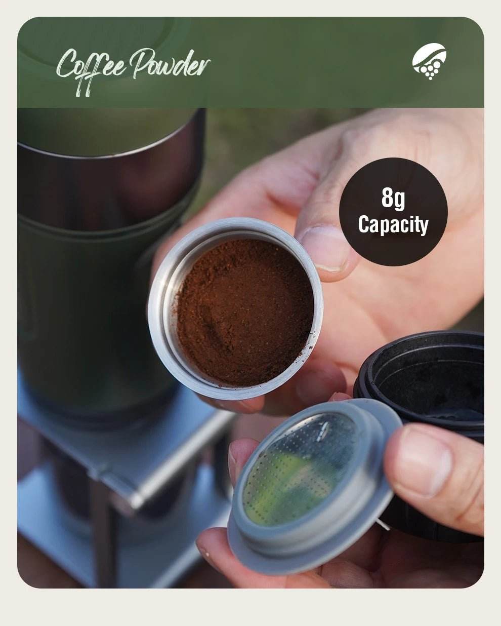 Machine à Expresso Port Électrique HiBREW W | Compatible Capsules & Café Moulu | Design Compact pour Voyage - Ma Cuisine Boutique