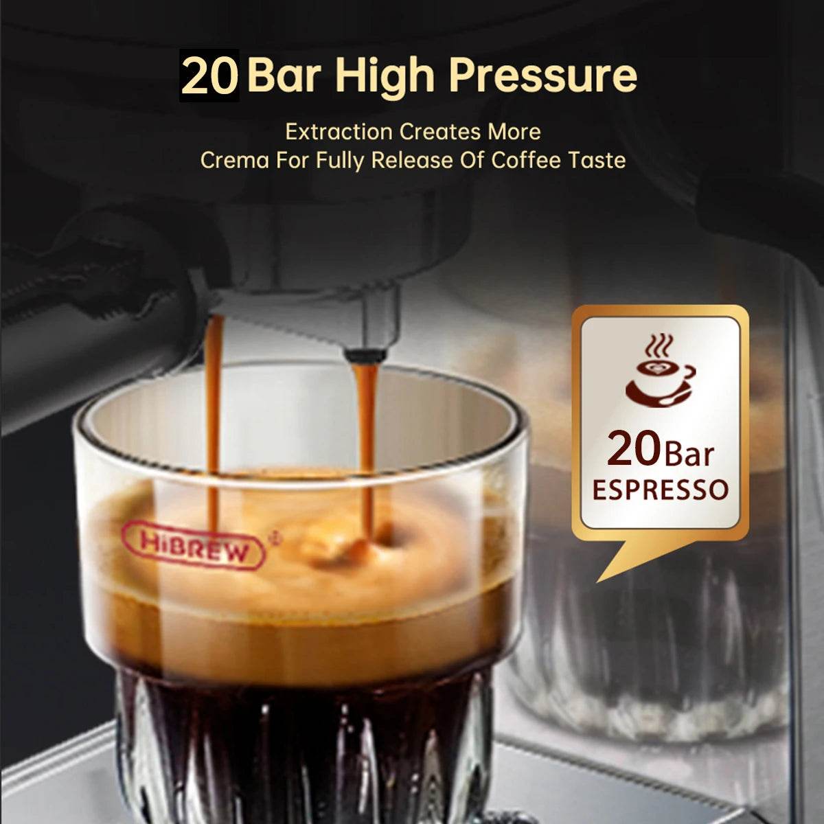 Machine à Cappuccino HiBREW 20 Bars - Ma Cuisine Boutique