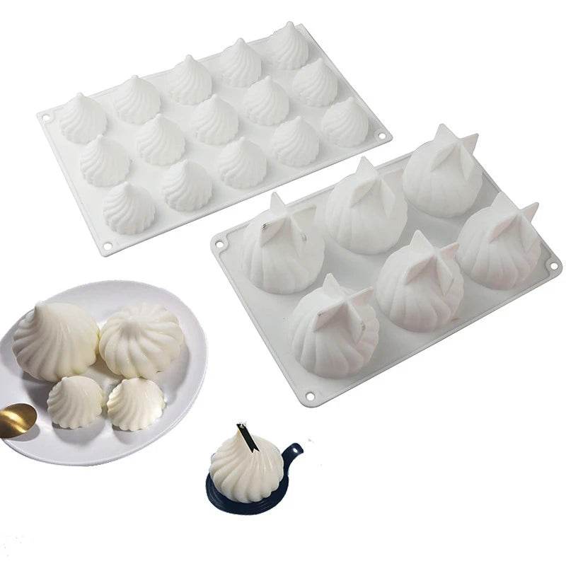 Moule à gâteau en silicone 3D – Design spirale pour desserts créatifs - Ma Cuisine Boutique
