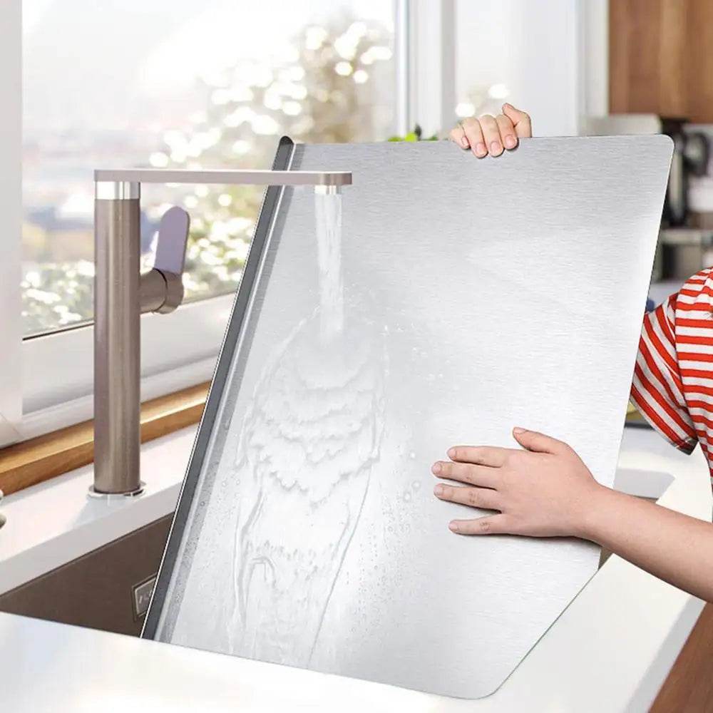 Planche a decouper en acier inoxydable - Ma Cuisine Boutique