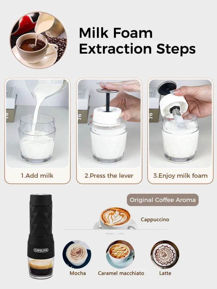 ☕ Machine à Expresso Portable Cafelffe – Café Parfait en Voyage & Camping - Ma Cuisine Boutique