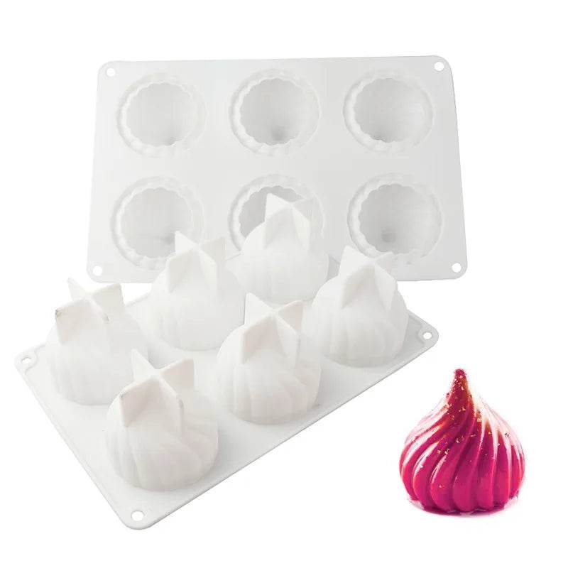 Moule à gâteau en silicone 3D – Design spirale pour desserts créatifs - Ma Cuisine Boutique