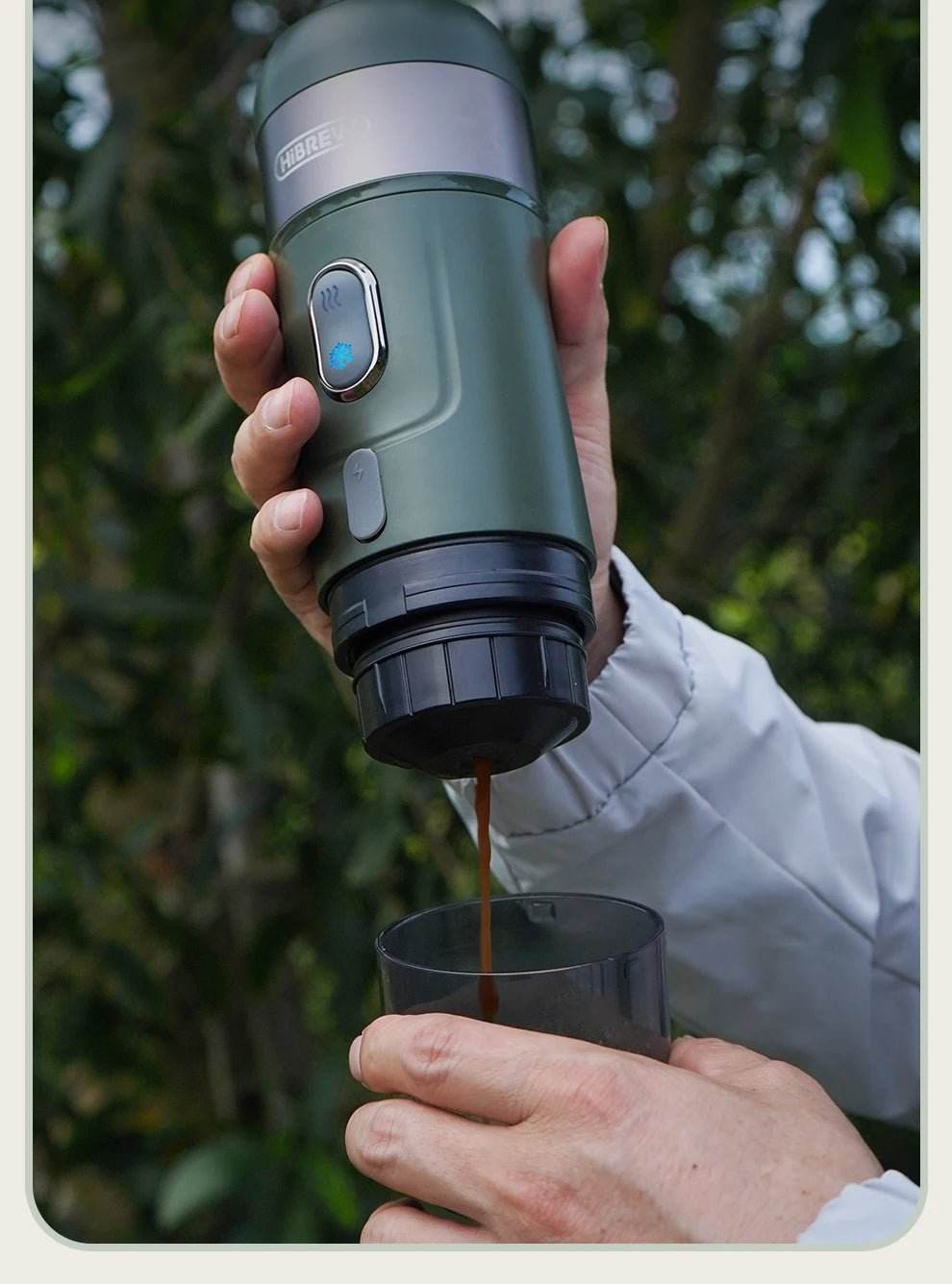 Machine à Expresso Port Électrique HiBREW W | Compatible Capsules & Café Moulu | Design Compact pour Voyage - Ma Cuisine Boutique
