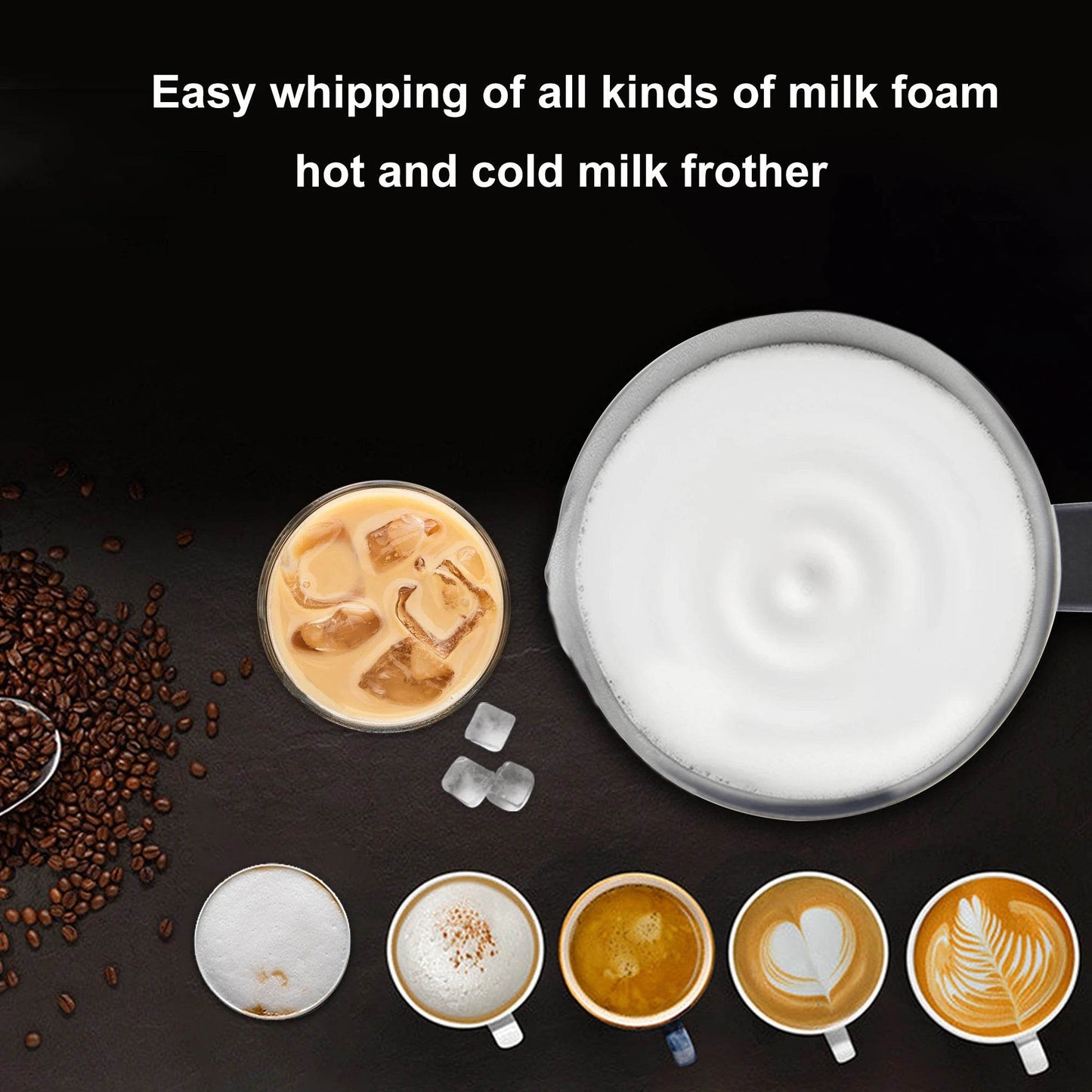mousseur à lait électrique BioloMix 4 en 1 – Latte, Cappuccino, Chocolat Chaud et Plus - Ma Cuisine Boutique