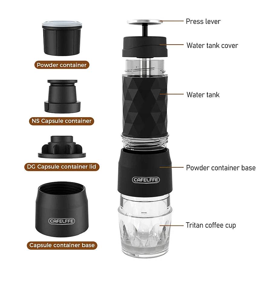 ☕ Machine à Expresso Portable Cafelffe – Café Parfait en Voyage & Camping - Ma Cuisine Boutique