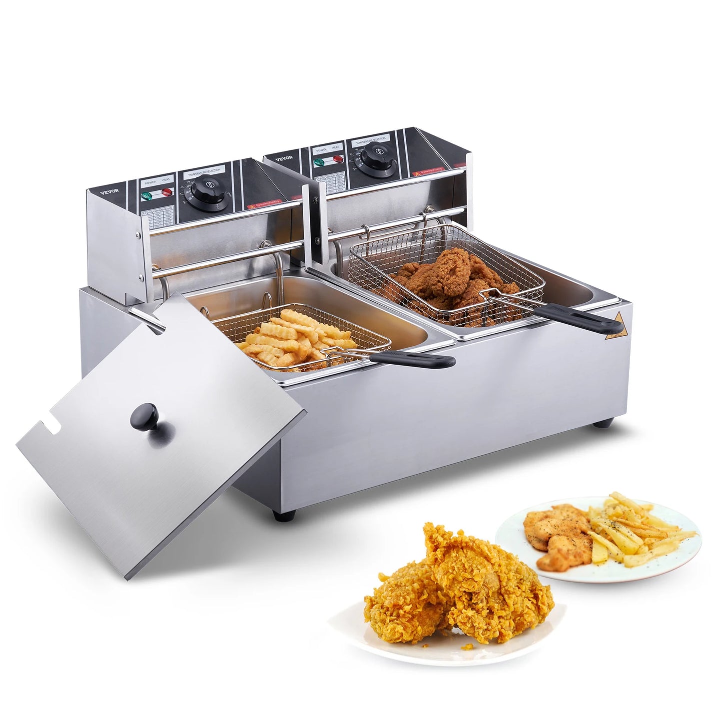 Friteuse professionnelle SucceBuy à double cuve – Puissance et précision pour une friture parfaite
