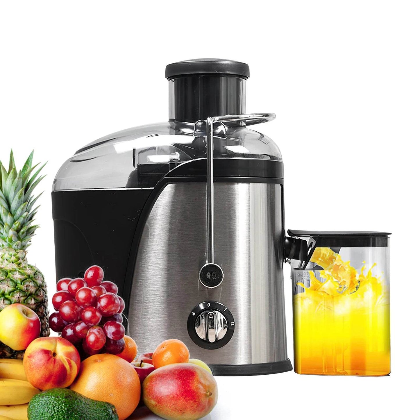 Extracteur de Jus 400W Haute Performance | Double Vitesse, Acier Inoxydable, Bac 1.5L | Garantie 2 Ans (Modèle X) - Ma Cuisine Boutique