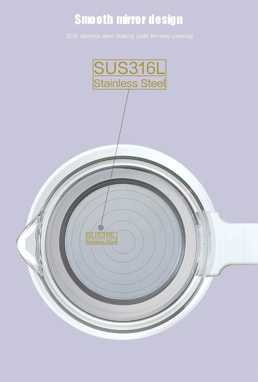 Bouilloire Thermostatique Bébé 1,2 L – Chauffe Lait Sans BPA - Ma Cuisine Boutique