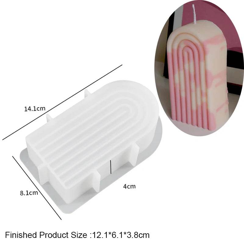Moule Silicone Bougie Arc-en-Ciel | DIY Déco Maison, Résine & Cire | UDOCOOL - Ma Cuisine Boutique