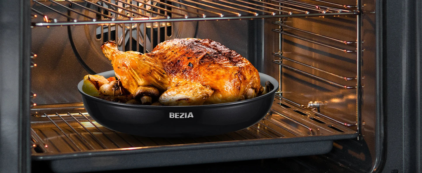 Batterie de cuisine premium à induction avec poignées amovibles et revêtement céramique sain