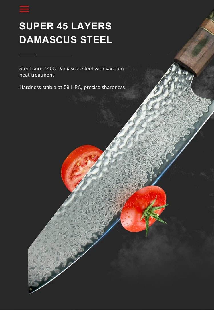 couteau du chef , couteau damas - Ma Cuisine Boutique