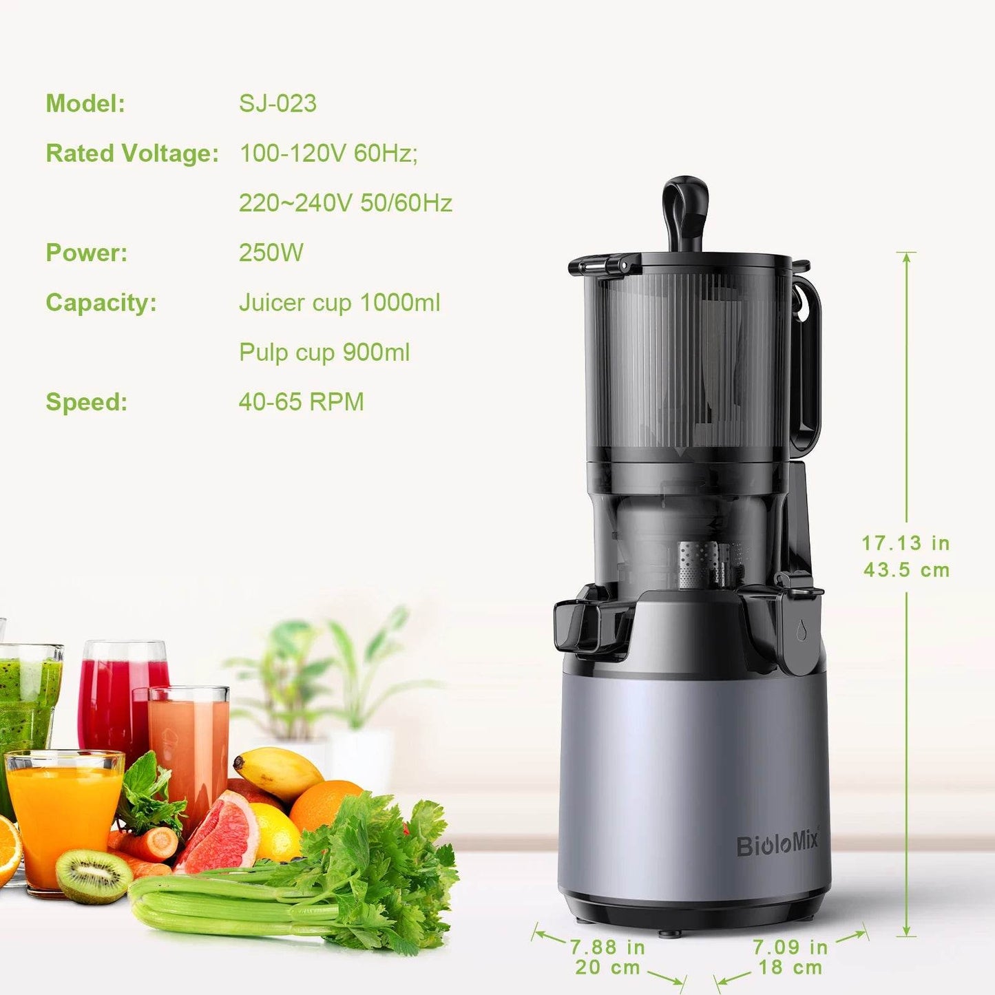 Meilleur Extracteur de Jus – Goulotte Large 130mm, Modèle Ju479 - Ma Cuisine Boutique