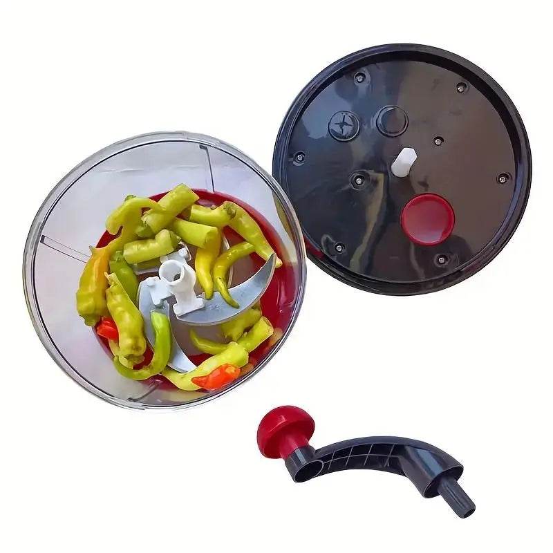 Hachoir Manuel Légumes | Lames Acier Inoxydable, Design Compact 16cm | Écologique & Sans Électricité (300g) - Ma Cuisine Boutique