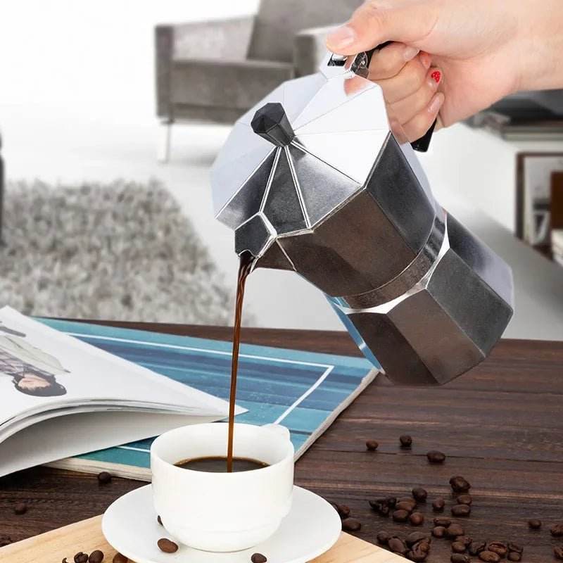 Cafetière Octogonale Italienne en Aluminium - Ma Cuisine Boutique