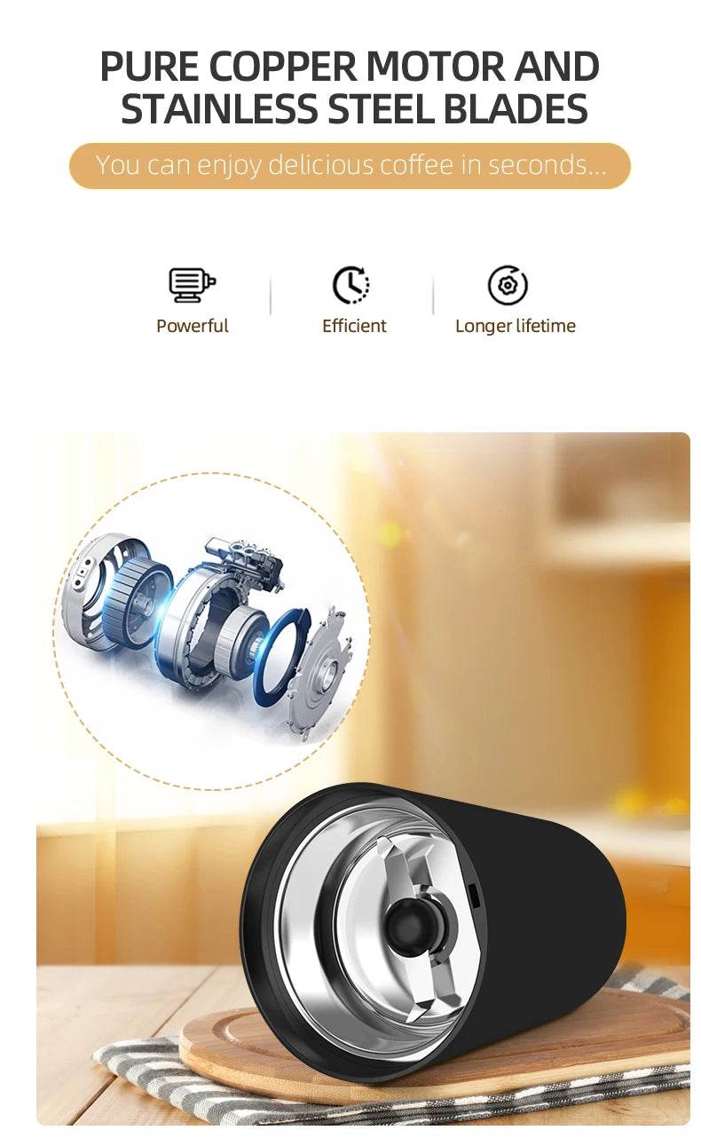 Moulin à Café electrique – Pour un Café Fraîchement Moulu à la Perfection - Ma Cuisine Boutique