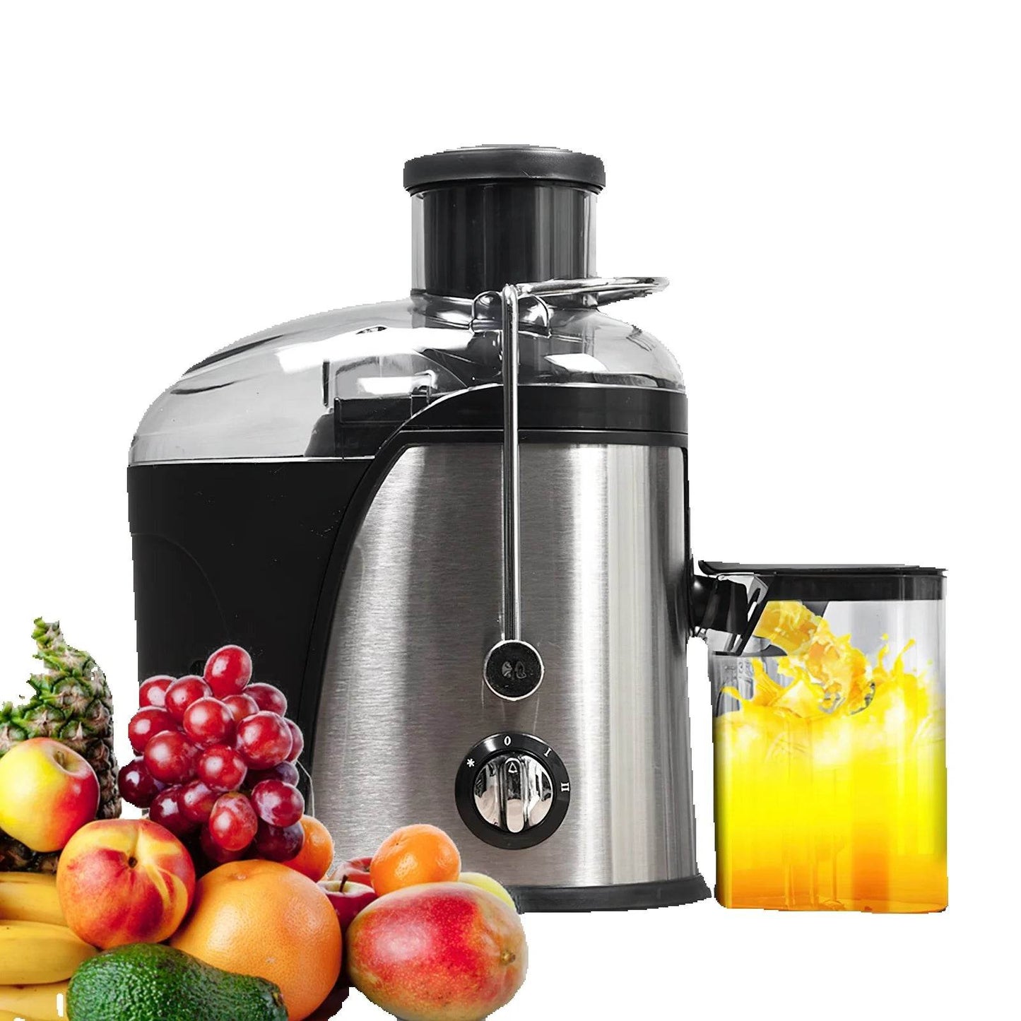 Extracteur de Jus 400W Haute Performance | Double Vitesse, Acier Inoxydable, Bac 1.5L | Garantie 2 Ans (Modèle X) - Ma Cuisine Boutique