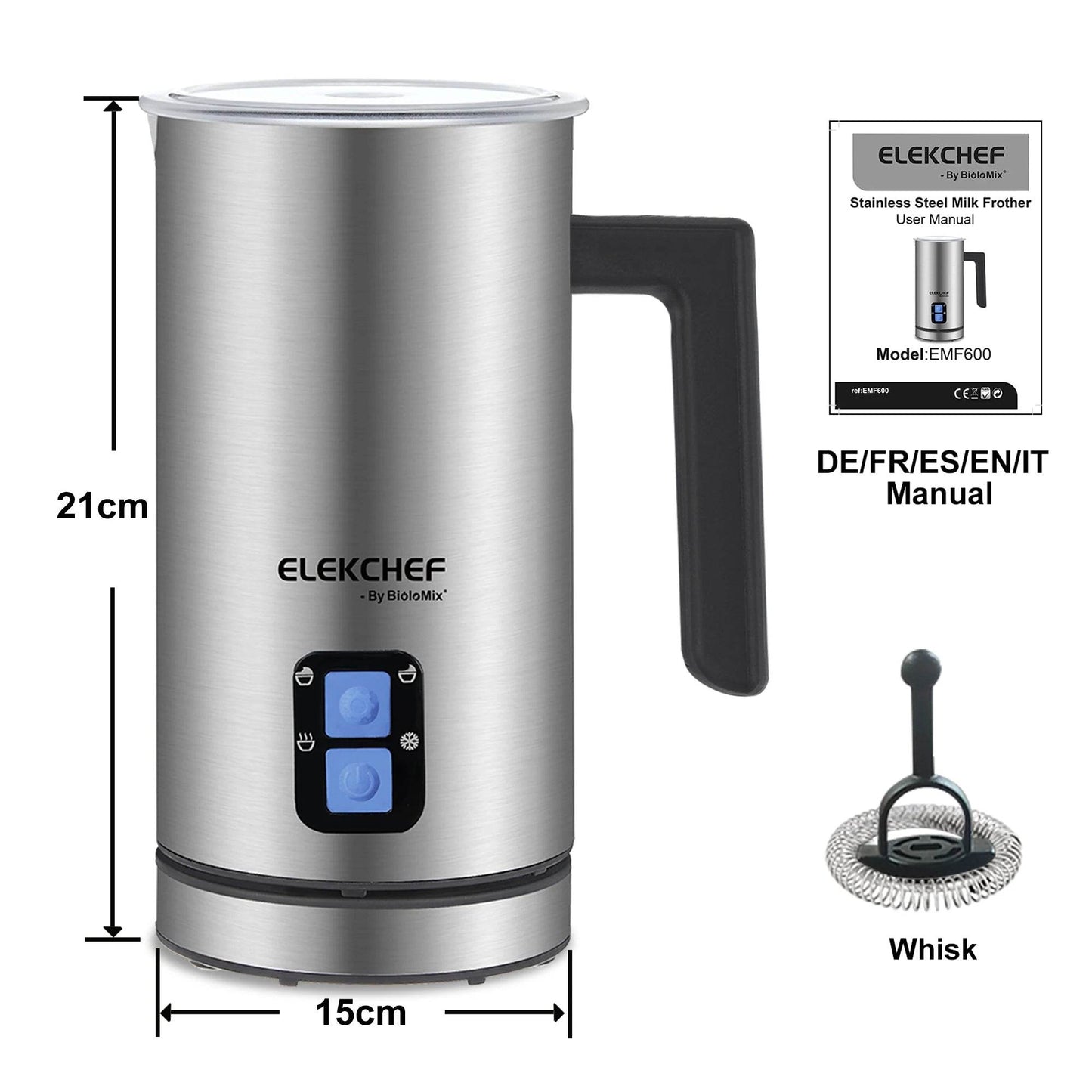 mousseur à lait électrique BioloMix 4 en 1 – Latte, Cappuccino, Chocolat Chaud et Plus - Ma Cuisine Boutique