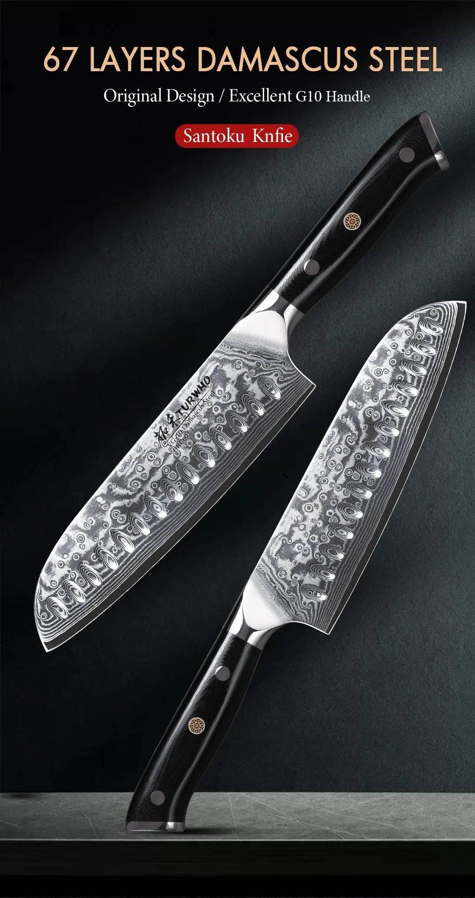 couteau du chef japonais santoku - Ma Cuisine Boutique