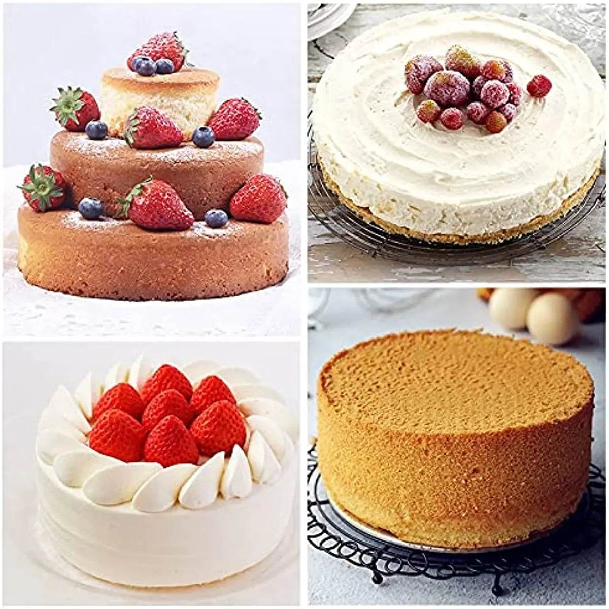 Moule à Gâteau en Silicone Professionnel | 4 Tailles (4-10 Pouces), Résistant -40°C à 230°C | Antiadhésif & Coloris Vifs (Rose, Bleu, Vert, Violet) - Ma Cuisine Boutique