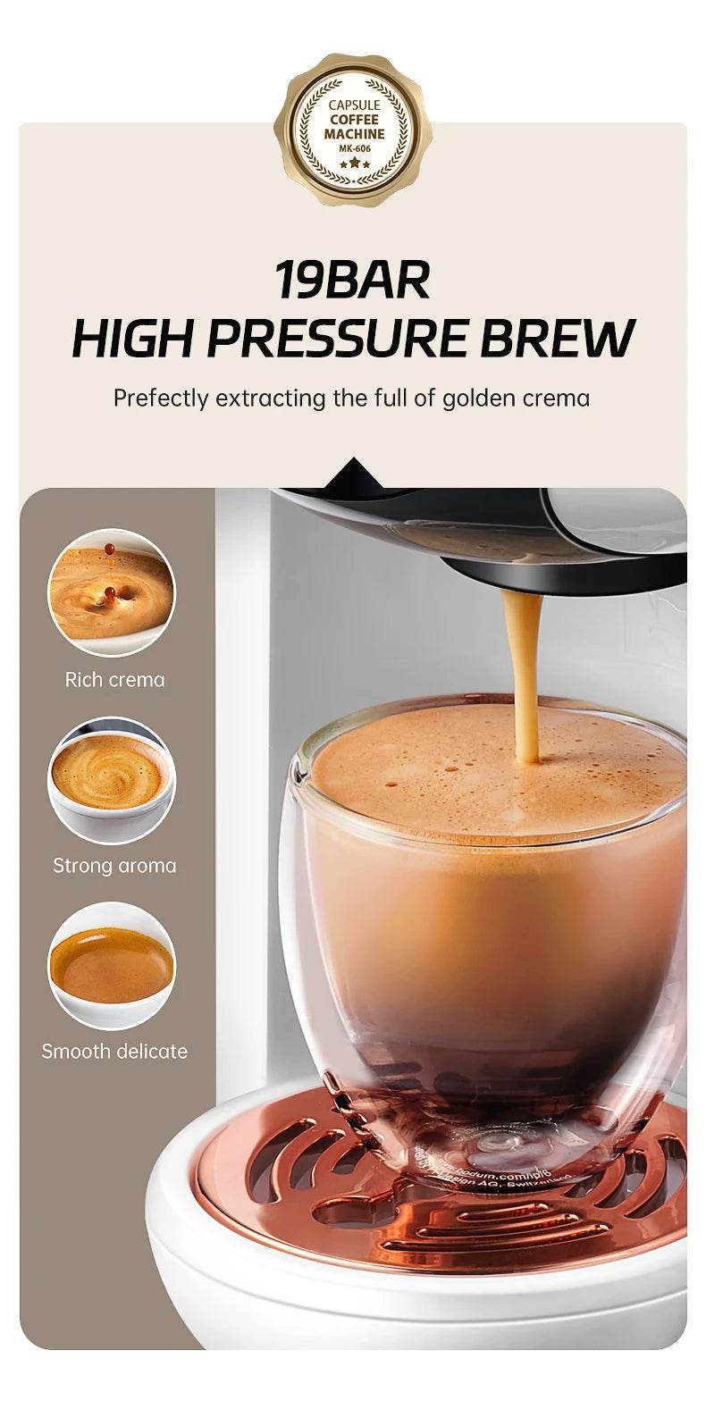 Cafetière multi-capsules 5 en 1 - Cafelffe Machine à Café Multi-Capsules 19 Bars - Ma Cuisine Boutique