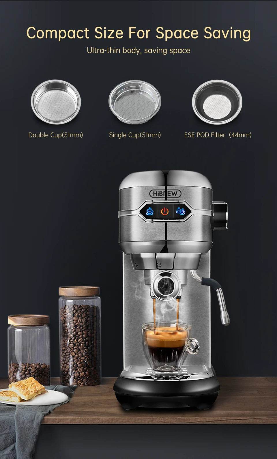 Machine à Cappuccino HiBREW 20 Bars - Ma Cuisine Boutique