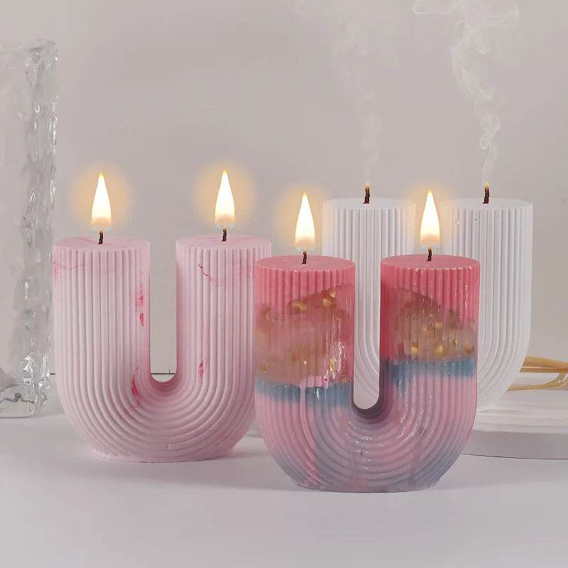 Moule Silicone Bougie Arc-en-Ciel | DIY Déco Maison, Résine & Cire | UDOCOOL - Ma Cuisine Boutique