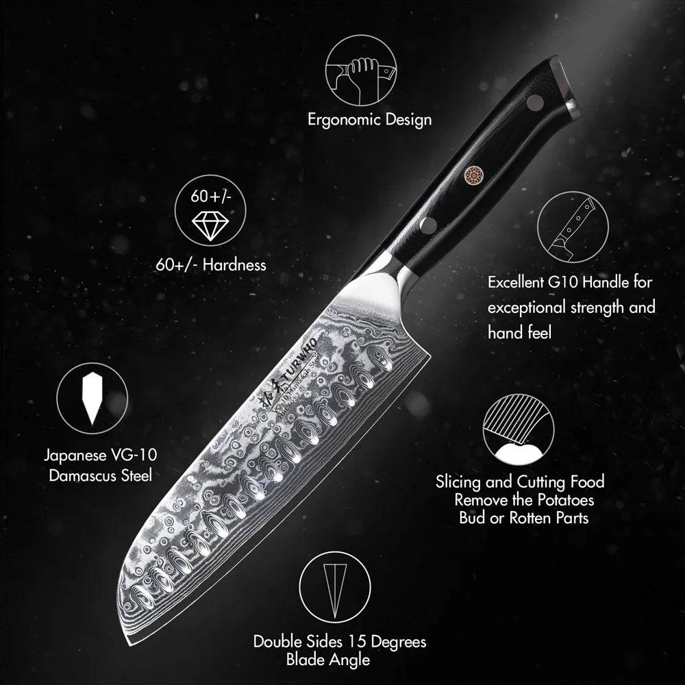 couteau du chef japonais santoku - Ma Cuisine Boutique