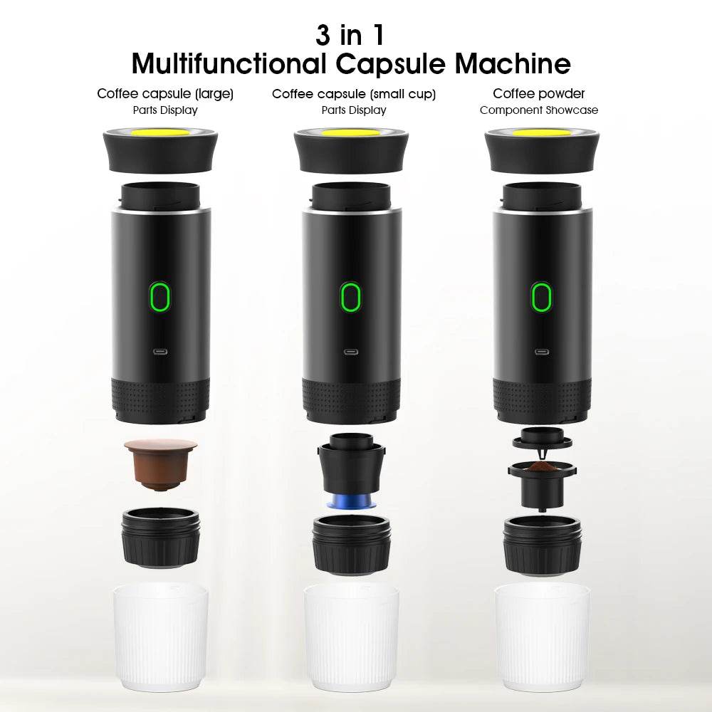 đ Machine Ă CafĂ© Expresso Portable 2024 â Barista Ălectrique 20 Bars | 3-en-1 Capsules/CafĂ© Moulu/Dosettes | Autonomie Longue DurĂ©e - Ma Cuisine Boutique
