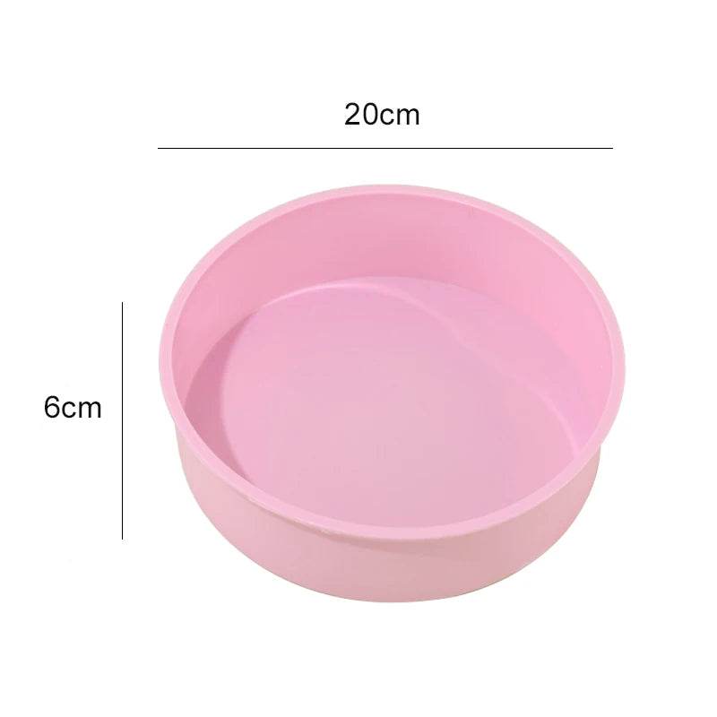 Moule à Gâteau en Silicone Professionnel | 4 Tailles (4-10 Pouces), Résistant -40°C à 230°C | Antiadhésif & Coloris Vifs (Rose, Bleu, Vert, Violet) - Ma Cuisine Boutique