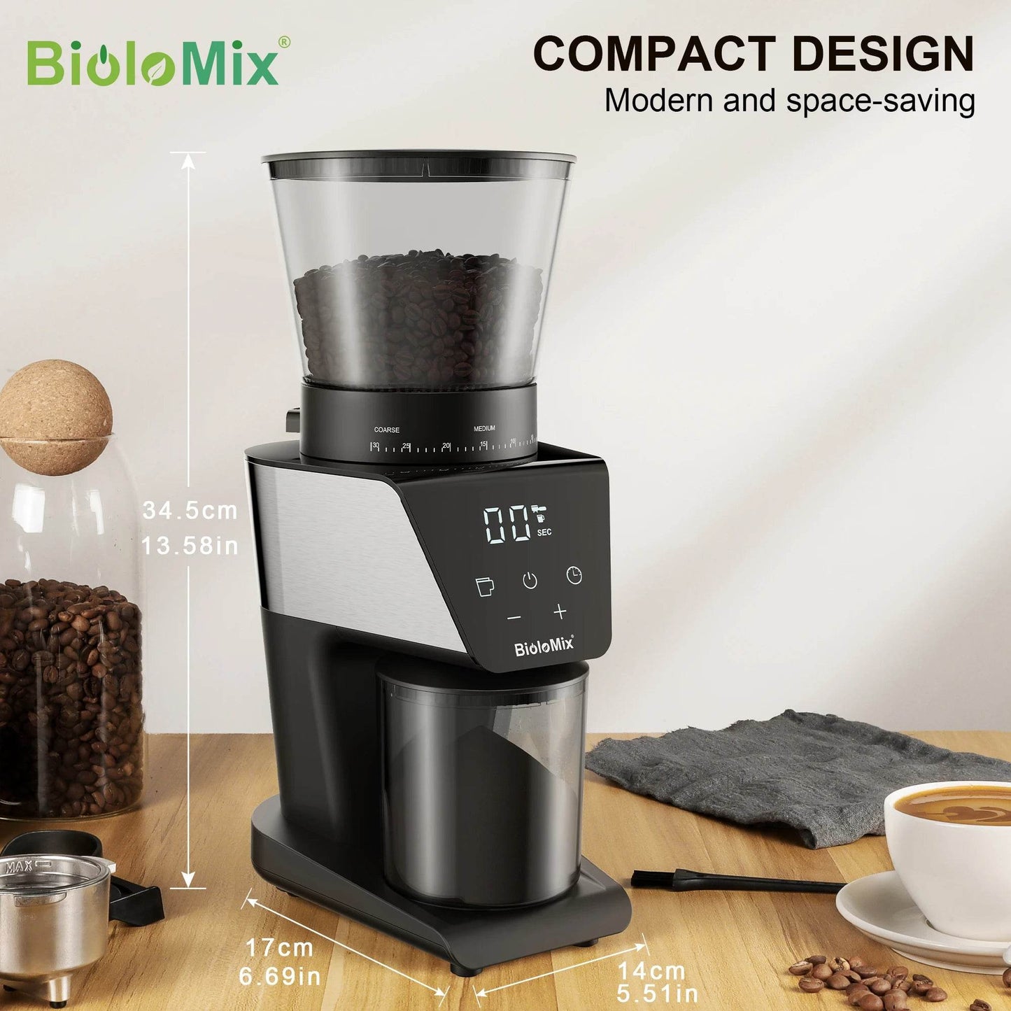 moulin café electrique -BioloMix 30 vitesses - Ma Cuisine Boutique