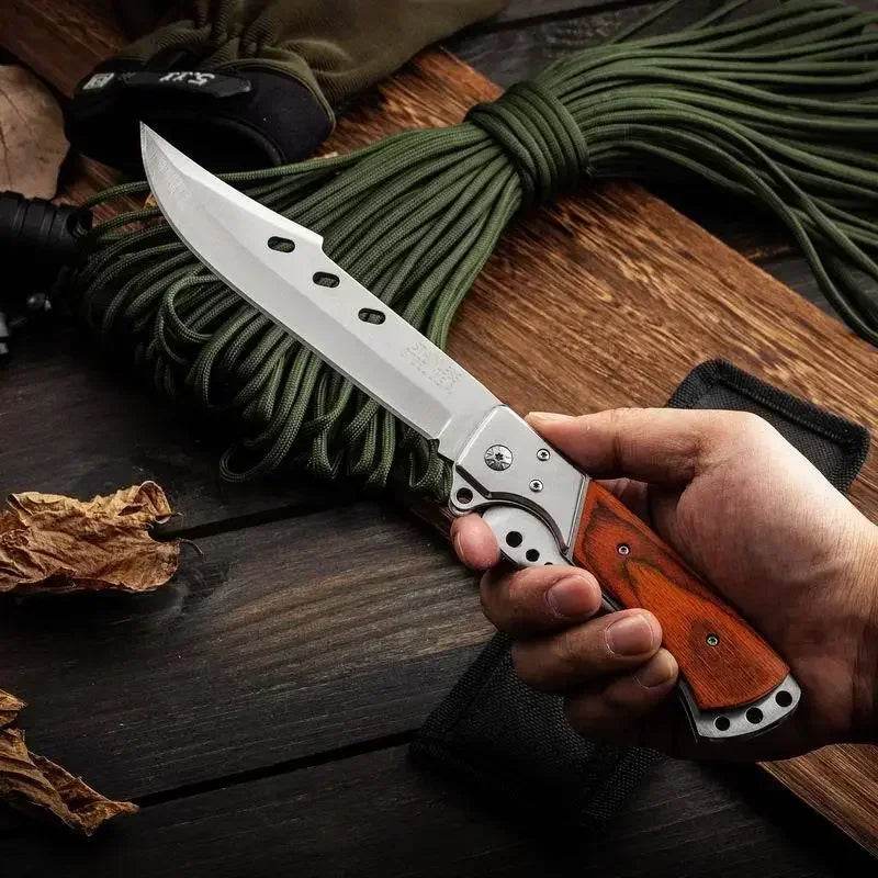 Couteau Pliant Multifonction Outdoor - Acier Inoxydable, Sécurité & Portable (22,5 cm) - Outil Camping, Randonnée, Survie - Ma Cuisine Boutique