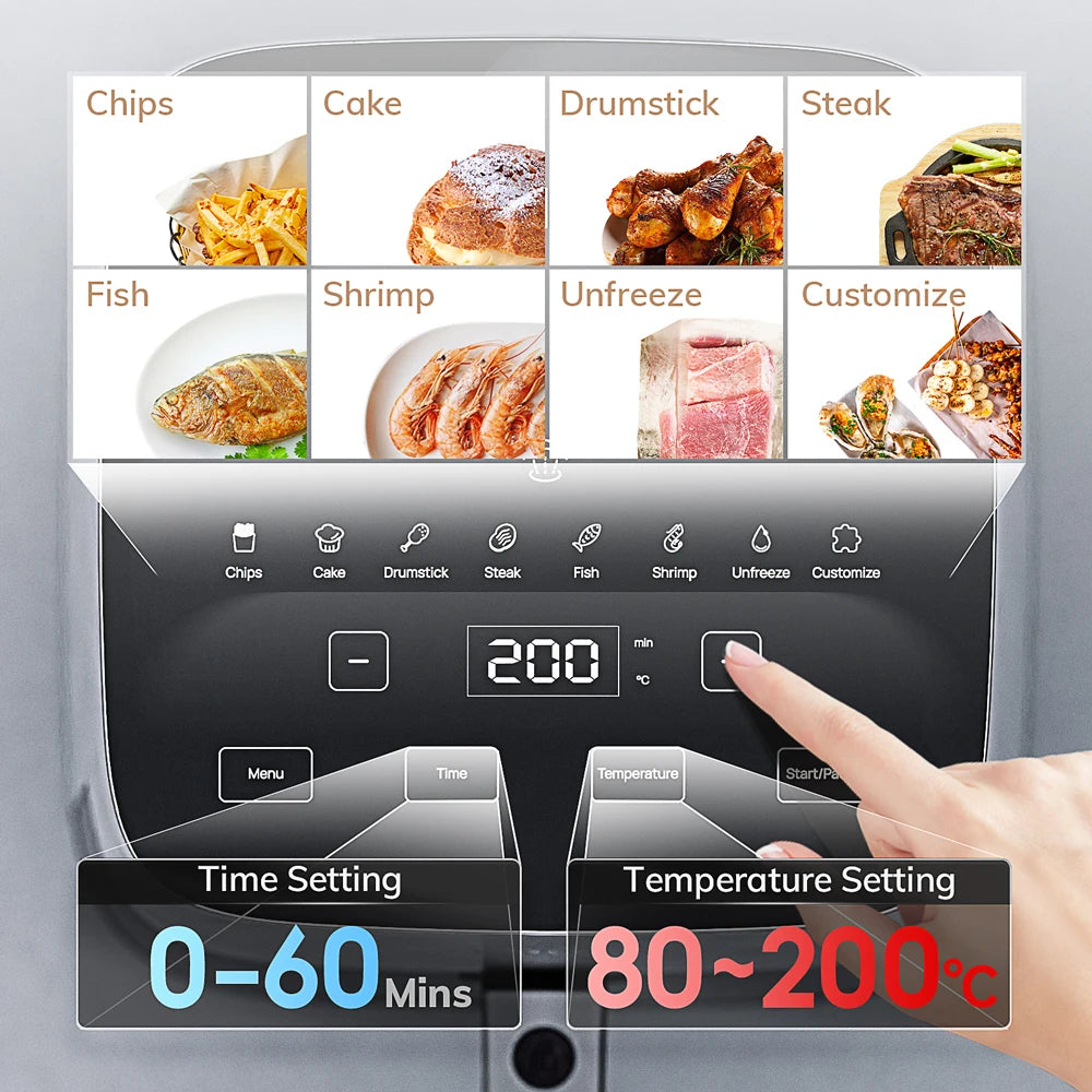 Friteuse Sans Huile MIUI 5L – Cuisine Saine, Rapide et Familiale