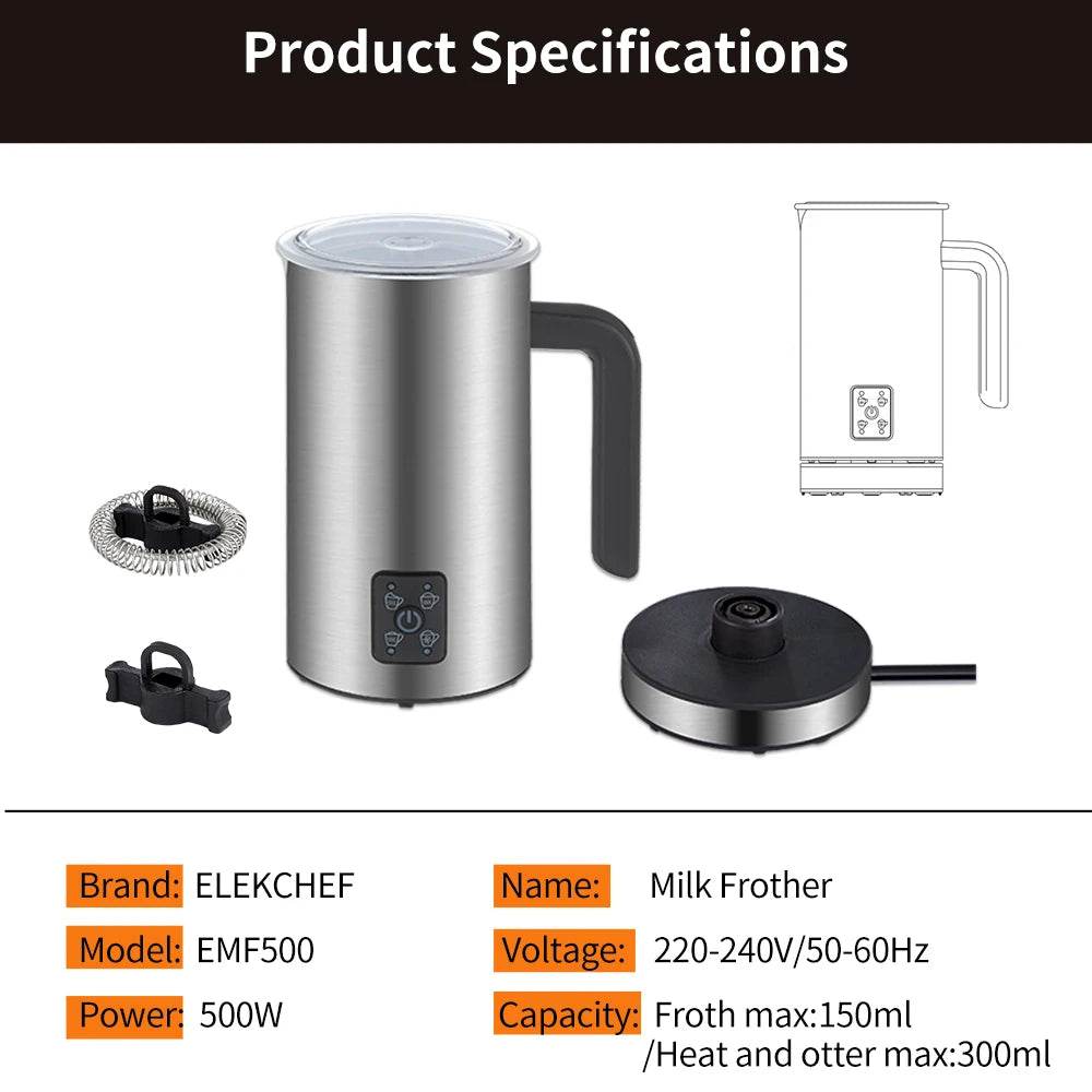 mousseur à lait électrique BioloMix 4 en 1 – Latte, Cappuccino, Chocolat Chaud et Plus - Ma Cuisine Boutique