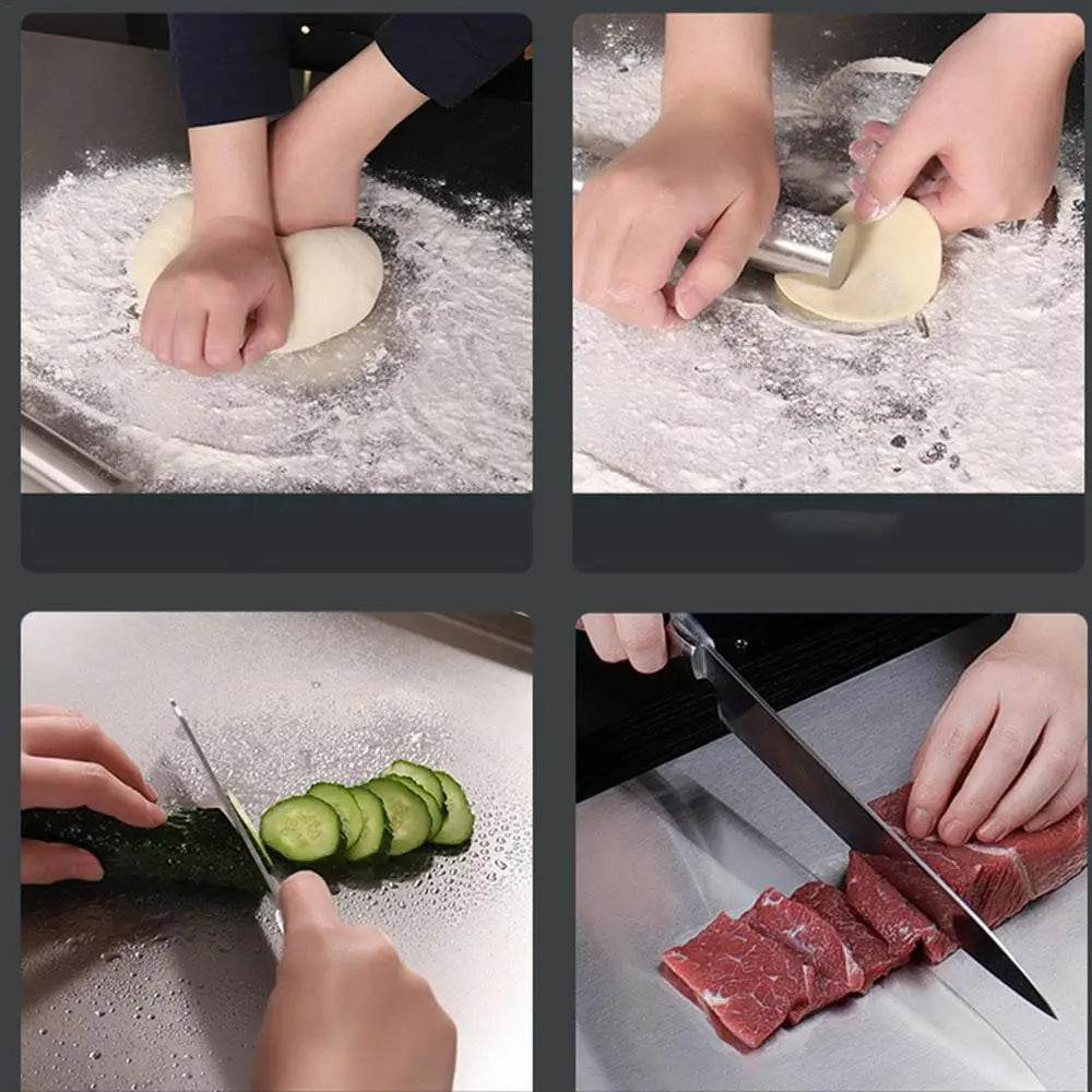 Planche a decouper en acier inoxydable - Ma Cuisine Boutique