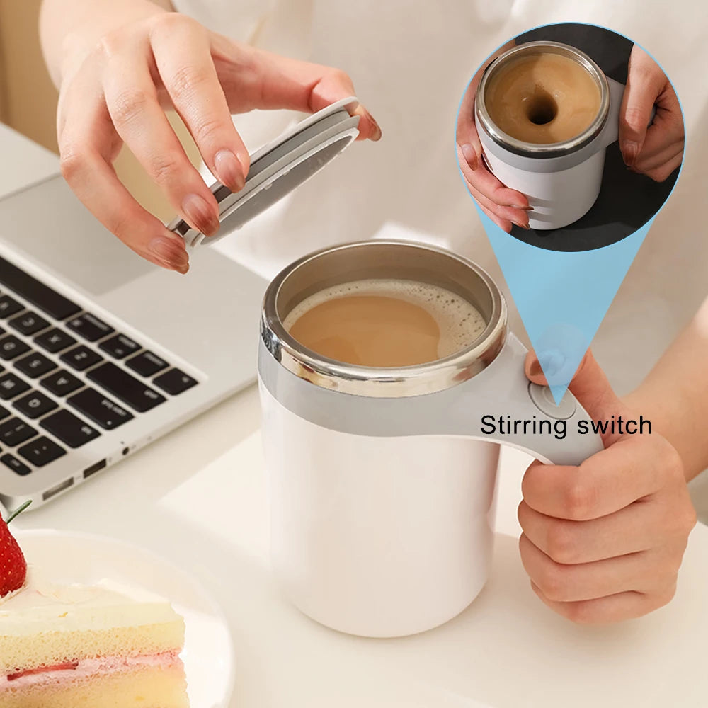 Smart Magnetic Coffee Mug - Automatic Stirring & Thermal Preservation