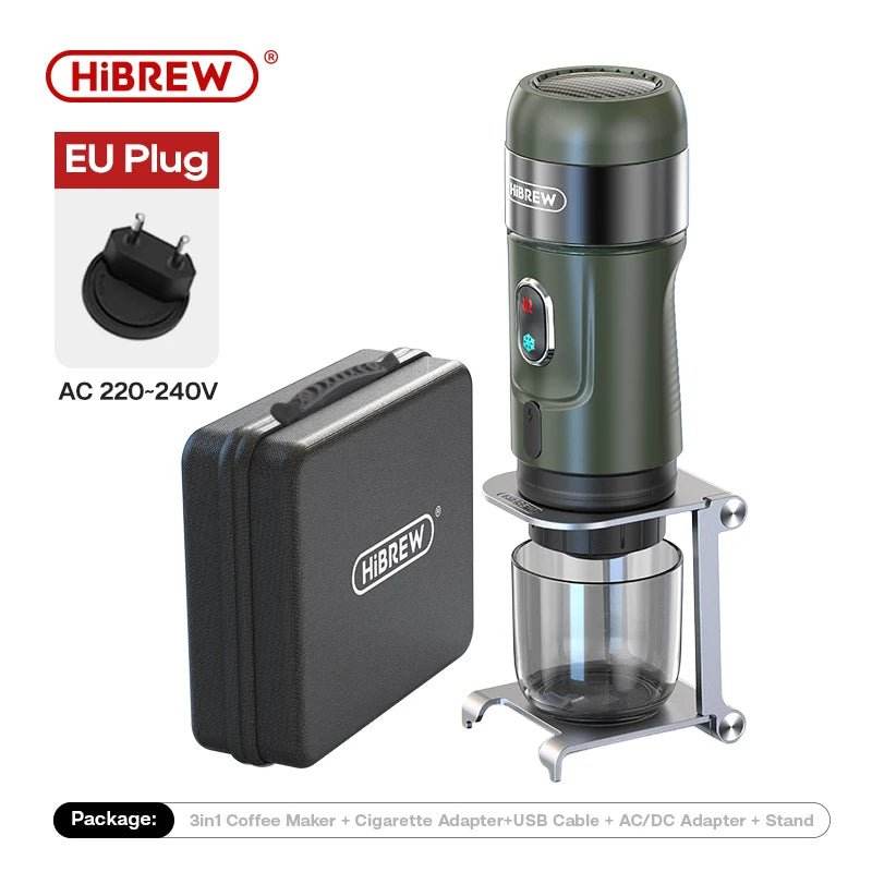 Machine à Expresso Port Électrique HiBREW W | Compatible Capsules & Café Moulu | Design Compact pour Voyage - Ma Cuisine Boutique