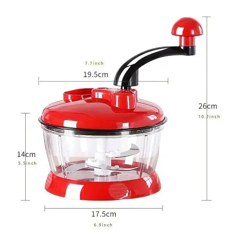 Hachoir Manuel Légumes | Lames Acier Inoxydable, Design Compact 16cm | Écologique & Sans Électricité (300g) - Ma Cuisine Boutique