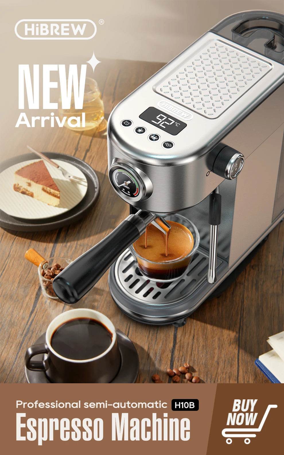 Machine à Cappuccino HiBREW 20 Bars - Ma Cuisine Boutique