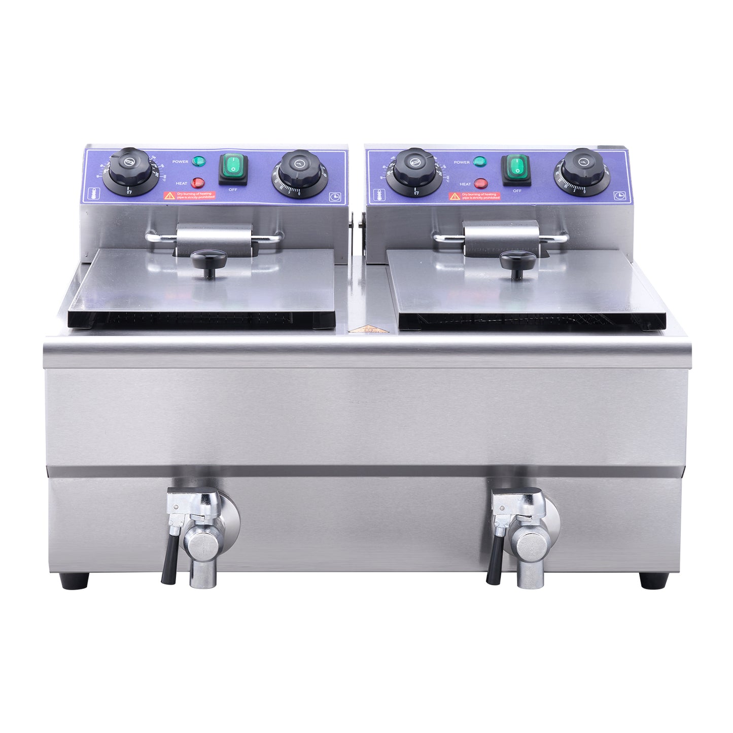 Friteuse professionnelle SucceBuy à double cuve – Puissance et précision pour une friture parfaite