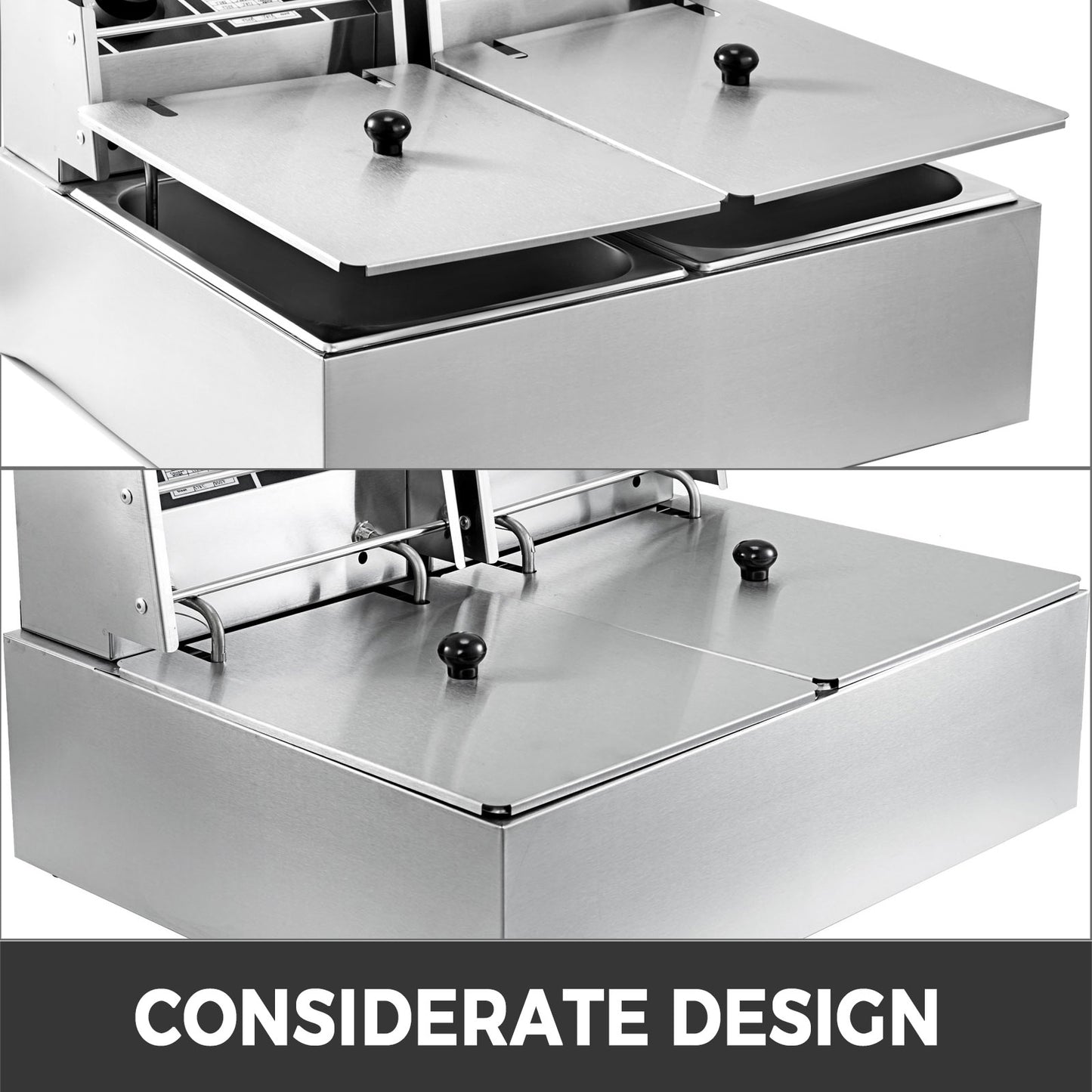 Friteuse professionnelle électrique 12L double cuve – Puissance et performance pour cuisine pro