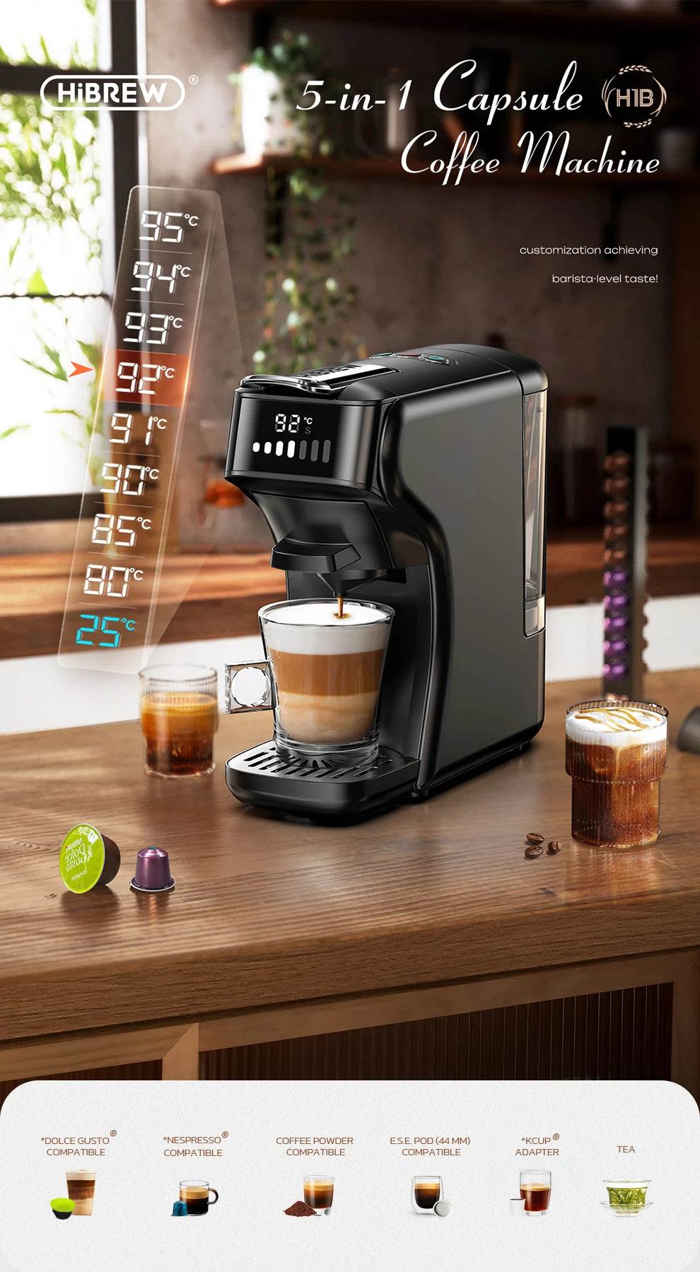 cafetiere pour dosette souple machine a cappuccino expresso 6 en 1 - Ma Cuisine Boutique