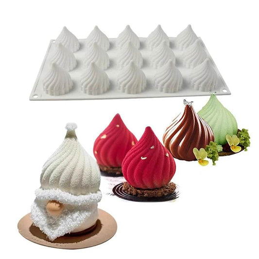 Moule à gâteau en silicone 3D – Design spirale pour desserts créatifs - Ma Cuisine Boutique