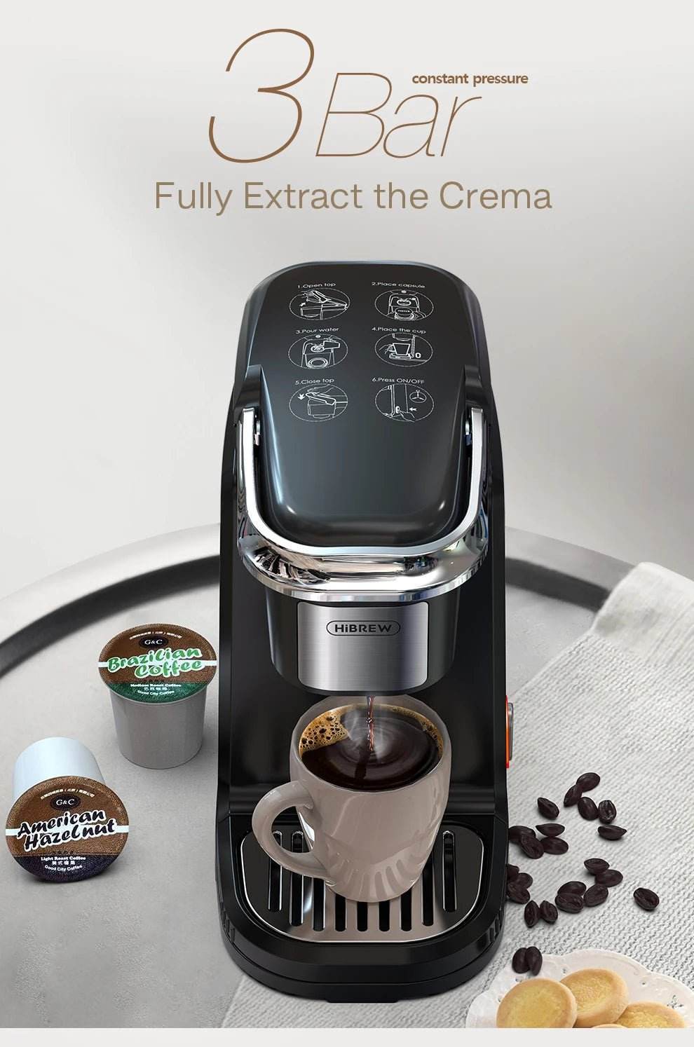 Cafetière Filtre et Capsules K-Cup – Machine à Thé et Distributeur d'Eau Chaude - Ma Cuisine Boutique