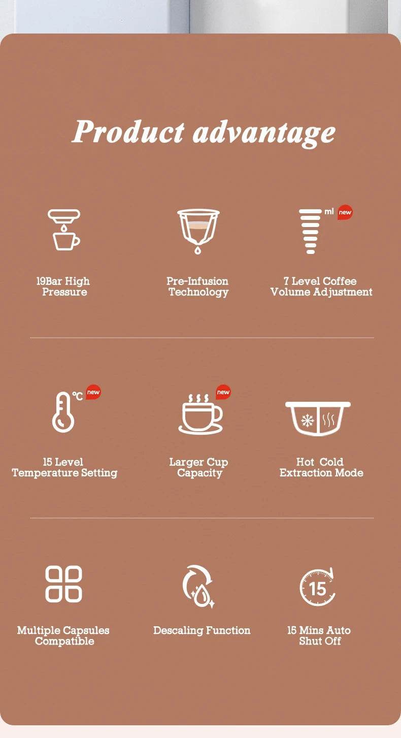 Cafetière multi-capsules 4-en-1 CAFELFFE | Compatible Nespresso, Dolce Gusto - Ma Cuisine Boutique