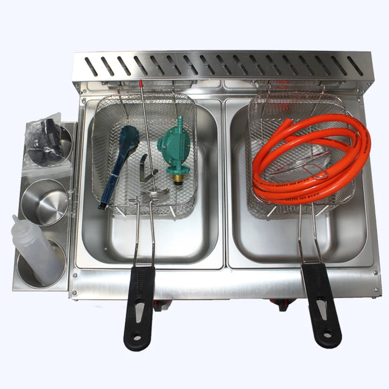 Friteuse à gaz professionnelle double bac – Performance et fiabilité en cuisine pro